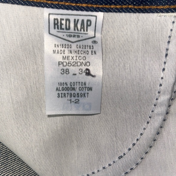 Red Kap Classic Rigid Dark Navy Denim Work Jeans - Style PD52DN (38 x 32) - Picture 9 of 10